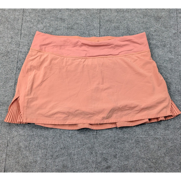 Lululemon Play Off The Pleats Skirt Womens 8 Pink Running Tennis Skort Preppy - Picture 1 of 8